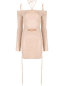 Andrea Adamo Knit Ribbed Mini Dress