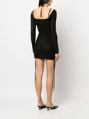 Andrea Adamo Gesnit geribbelde mini -jurk