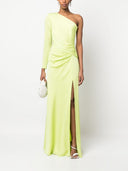 Roland Mouret Asymmetric Silk Crepe Long Dress