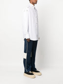 Bluemarble Rhinestone Embellishment Cotton Shirt
