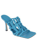 Bottega Veneta Stretch Leather Heel Sandals