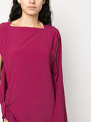 Rick Owens lange eine schulter drapierte Seidenmischkleid