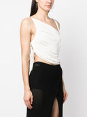 Andrea Adamo Cropped Jersey Top