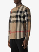 Burberry Check Motif Cotton Shirt