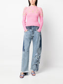 Cormio Embroidered Glitter Cotton T Shirt