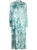 F.R.S . Printed Silk Shirt Dress