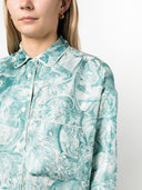 F.R.S . Printed Silk Shirt Dress