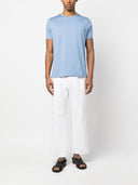 Camiseta de algodón de mezcla de seda de Colombo