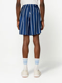 Ami Paris Striped Silk Shorts