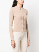 Fendi Ribbed Cotton Cardigan