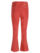 Via Masini 80 Flared Cropped Suede Trousers