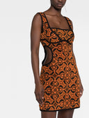 Marine Serre Gedrukte korte katoenen jurk