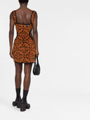 Marine Serre Gedrukte korte katoenen jurk