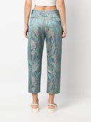 Alberto Biani Floral Print Jacquard Trousers