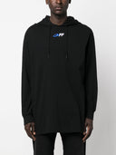 Off White Logo Cotton Hoodie