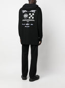 Off White Logo Cotton Hoodie