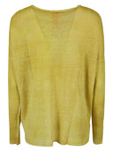 Alessandro Aste Boat Neck Spray Art Linen Sweater