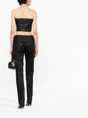 Ludovic De Saint Sernin Stretch Leather Lace Up Jeans
