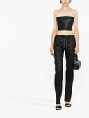 Ludovic De Saint Sernin Stretch Leather Lace Up Jeans