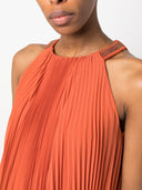 Max Mara Pianoforte Pleaterd Midi Dress