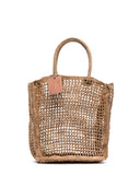 Manebi Net Raffia Handbag