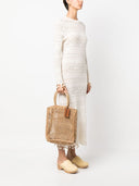 Manebi Net Raffia Handbag