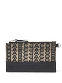 Marc Jacobs The Monogram Leather Top Zip Wristlet Wallet