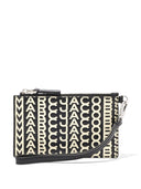 Marc Jacobs The Monogram Leather Top Zip Wristlet Wallet