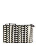 Marc Jacobs The Monogram Leather Top Zip Wristlet Wallet