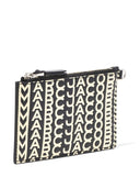 Marc Jacobs The Monogram Leather Top Zip Wristlet Wallet