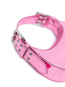 By Far Mini Soho Metallic Leather Shoulder Bag