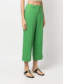 S Max Mara Linen Cropped Trousers