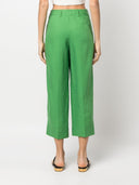 S Max Mara Linen Cropped Trousers