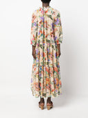 Anjuna Printed Cotton Blend Silk Maxi Dress