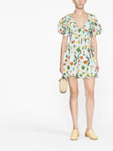 Agua By Agua Bendita Printed Cotton Short Dress