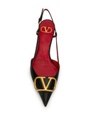 Valentino Garavani V Logo Signature Leather Pumps