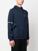 Con cappuccio di miscela di cotone logo EA7