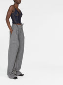Jean Paul Gaultier Laced Detail Denim Corset Top