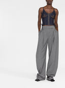 Jean Paul Gaultier Laced Detail Denim Corset Top