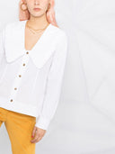 Ganni Ruched Organic Cotton Shirt