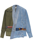 Greg Lauren Patchword Denim Shirt
