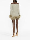 Taller Marmo Main Kika Feather Trimmed Mini Dress