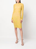 Abito midi a matita stampata da Mugler