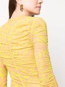 Abito midi a matita stampata da Mugler