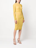 Abito midi a matita stampata da Mugler