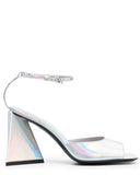 The Attico Piper Faux Patent Leather Heel Sandals