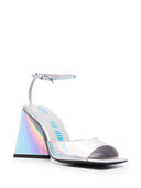 The Attico Piper Faux Patent Leather Heel Sandals