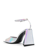 The Attico Piper Faux Patent Leather Heel Sandals