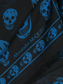 Alexander Mc Queen Biker Skull Silk Blend Scarf