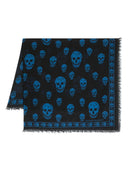 Alexander Mc Queen Biker Skull Silk Blend Scarf